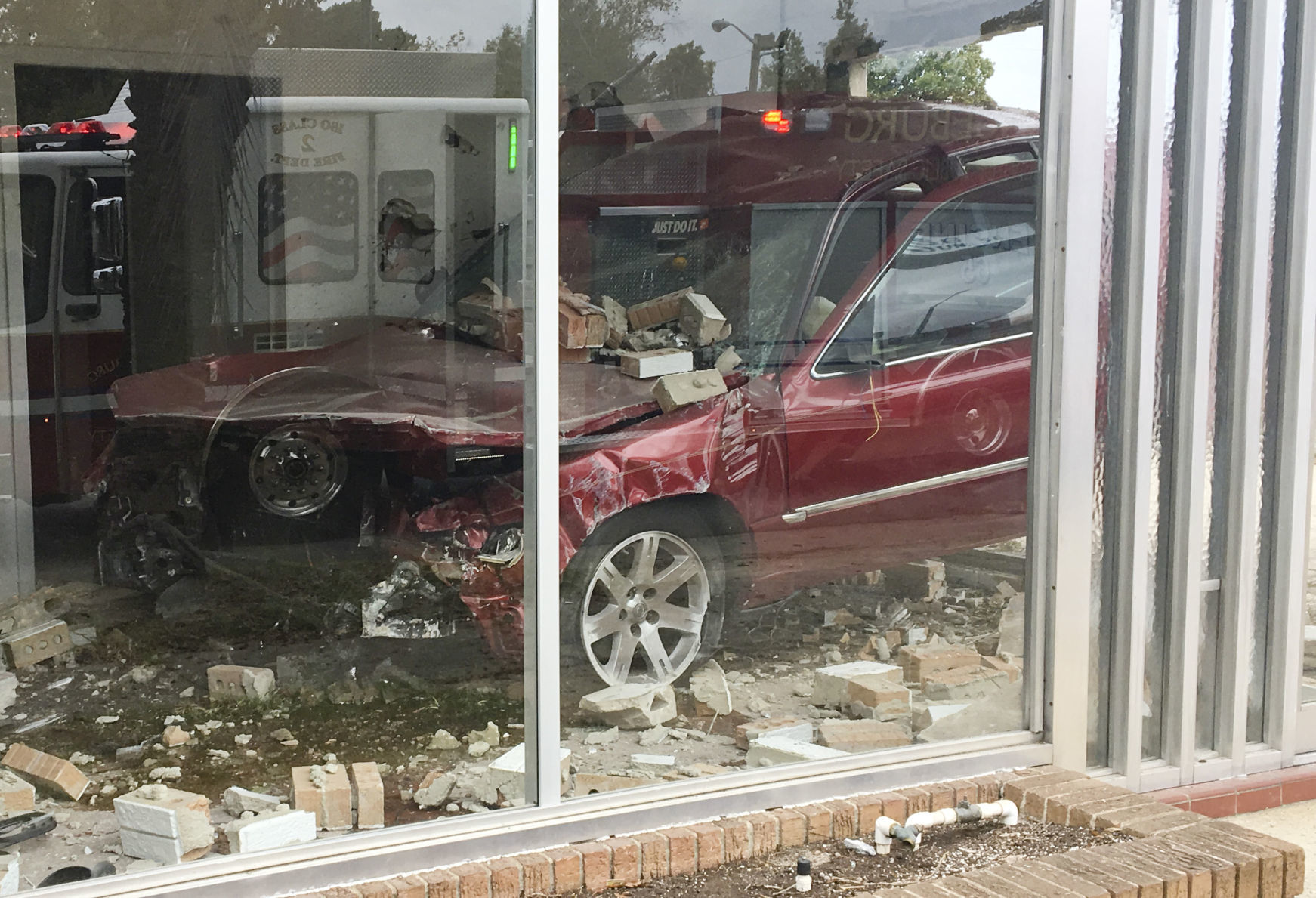 Car Crashes into Building